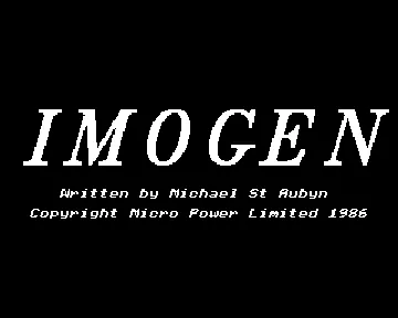 Imogen (1986)(Micro Power) screen shot title